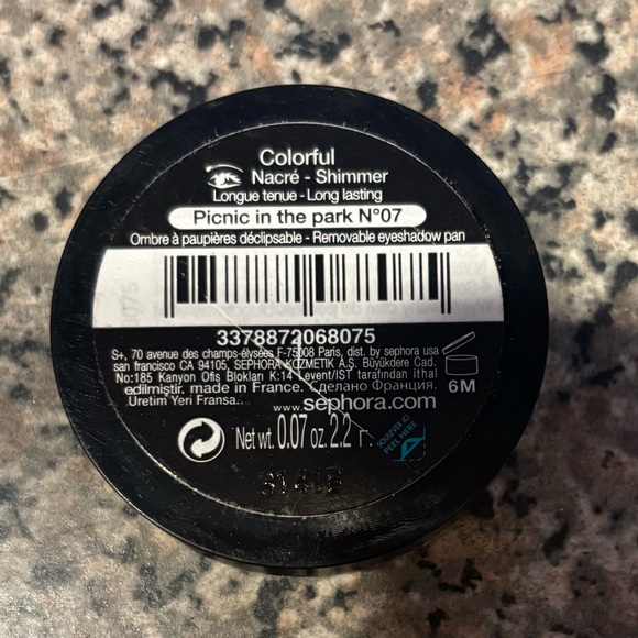 Sephora Colorful Long-lasting eyeshadow shade "Picnic in the Park N°07 NWT - Picture 4 of 4